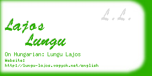 lajos lungu business card